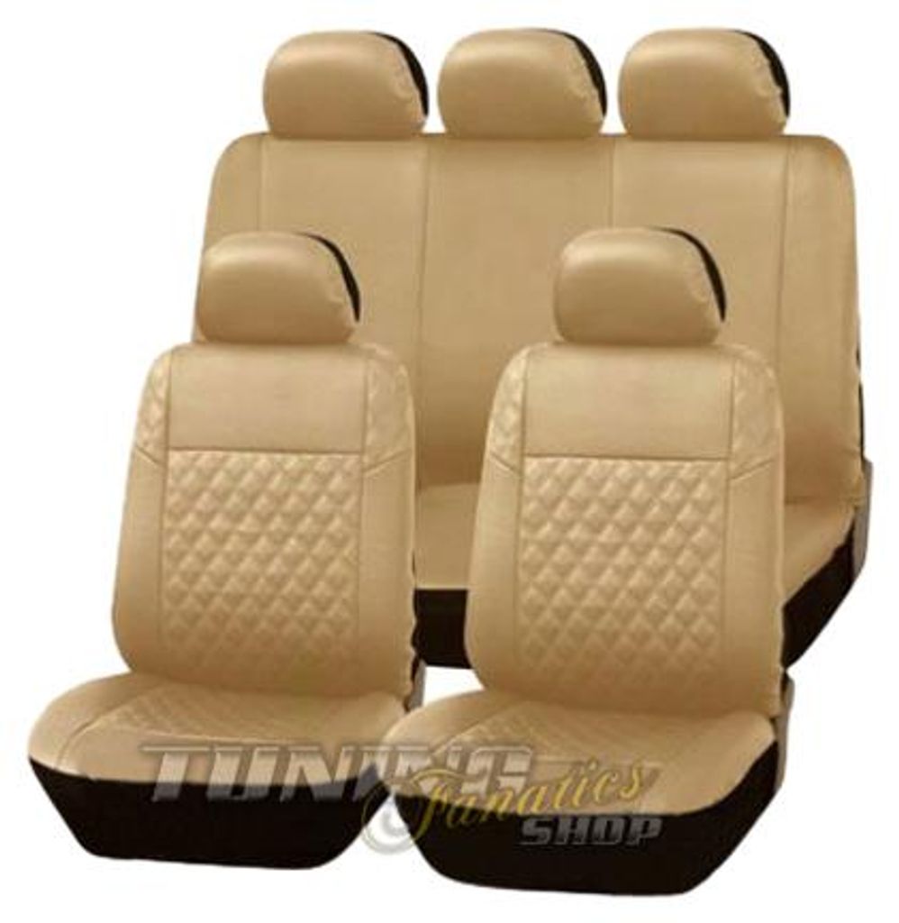 Premium Kunstleder Sitzbezug Auto Sitzbezüge Sitz Karo Produktbild 