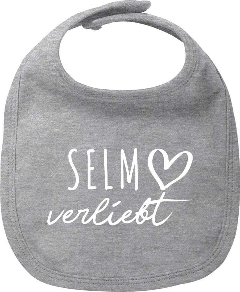 Huuraa Baby Lätzchen Selm verliebt Heather Grey Produktbild 