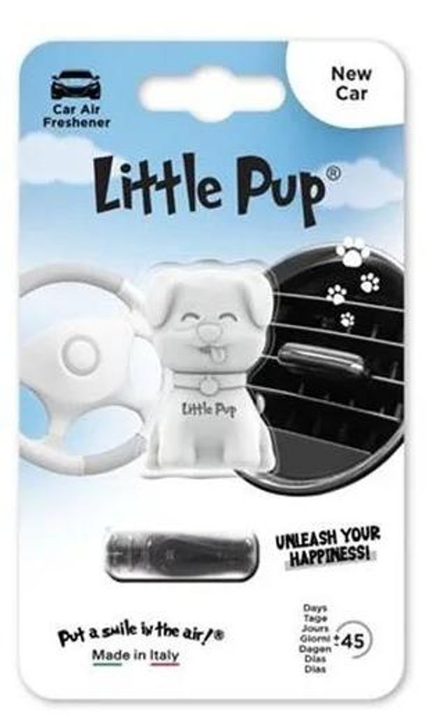 Osviežovač vzduchu do auta,  LITTLE PUP "New Car", biely