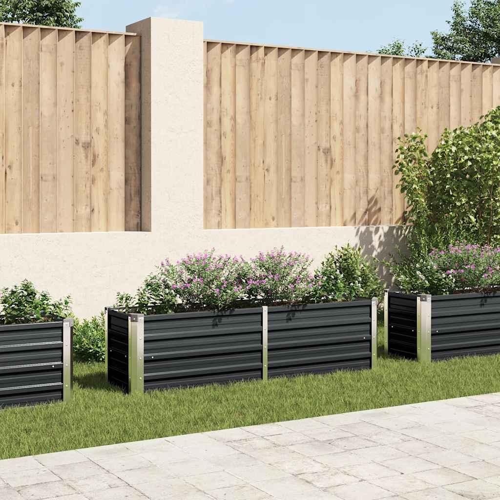 vidaXL Letto da giardino rialzato antracite 160 x 40 x 45 Immagine del prodotto 