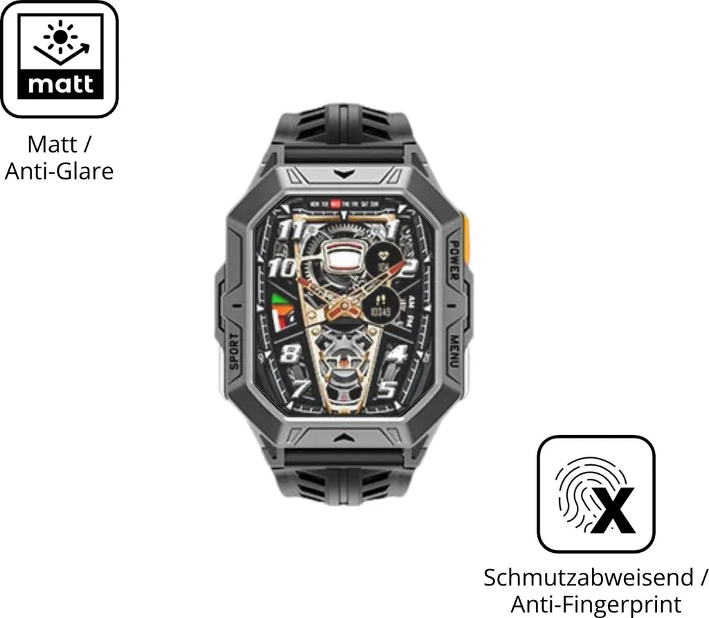 2x Pellicola Protettiva per Lige TX1-G 2.13 Zoll Protezione opaco Vetro Flessibile 9H dipos - 5