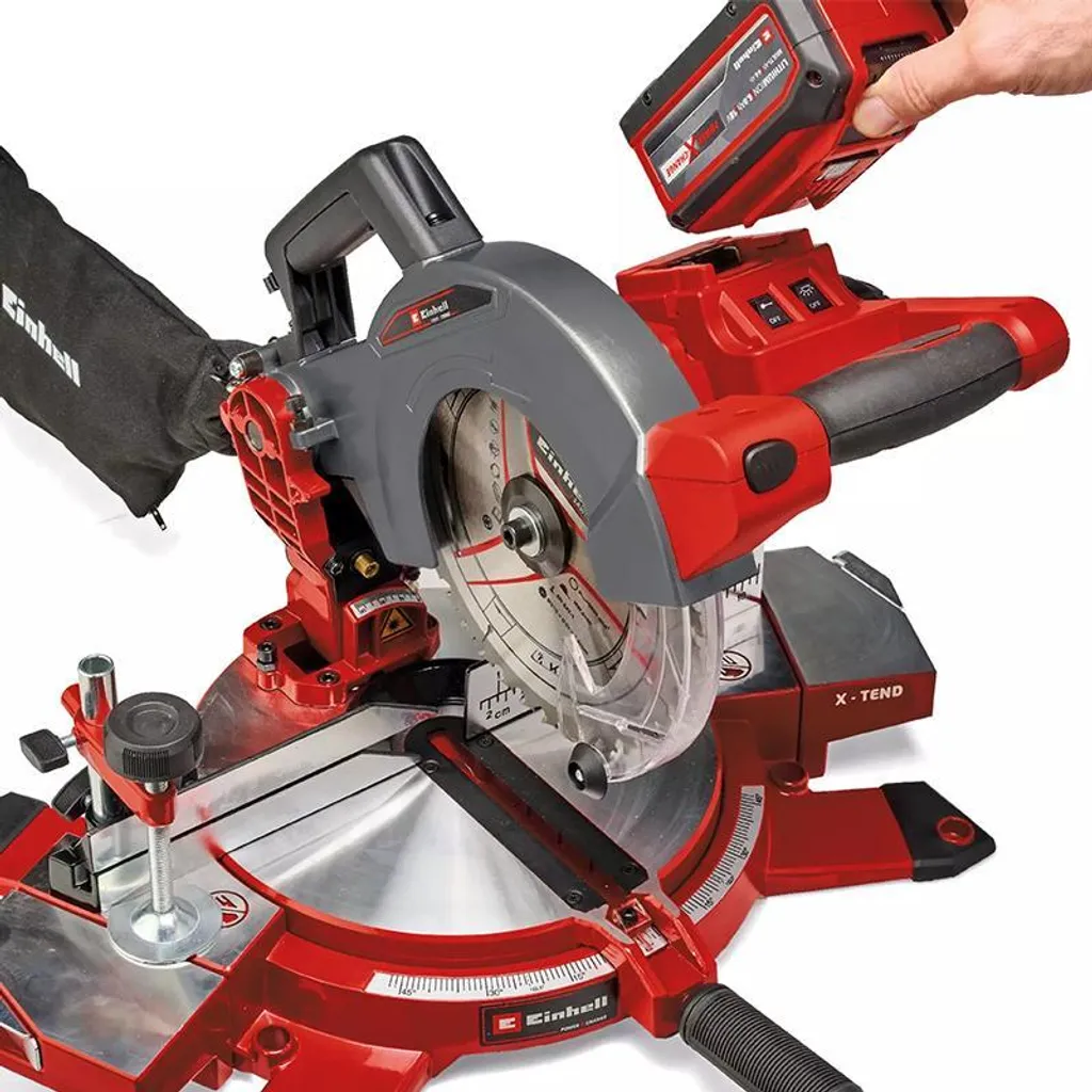 Scie Circulaire à Onglets 210mm Einhell TE-MS 18/210 Li Solo Compacte 18V - 9