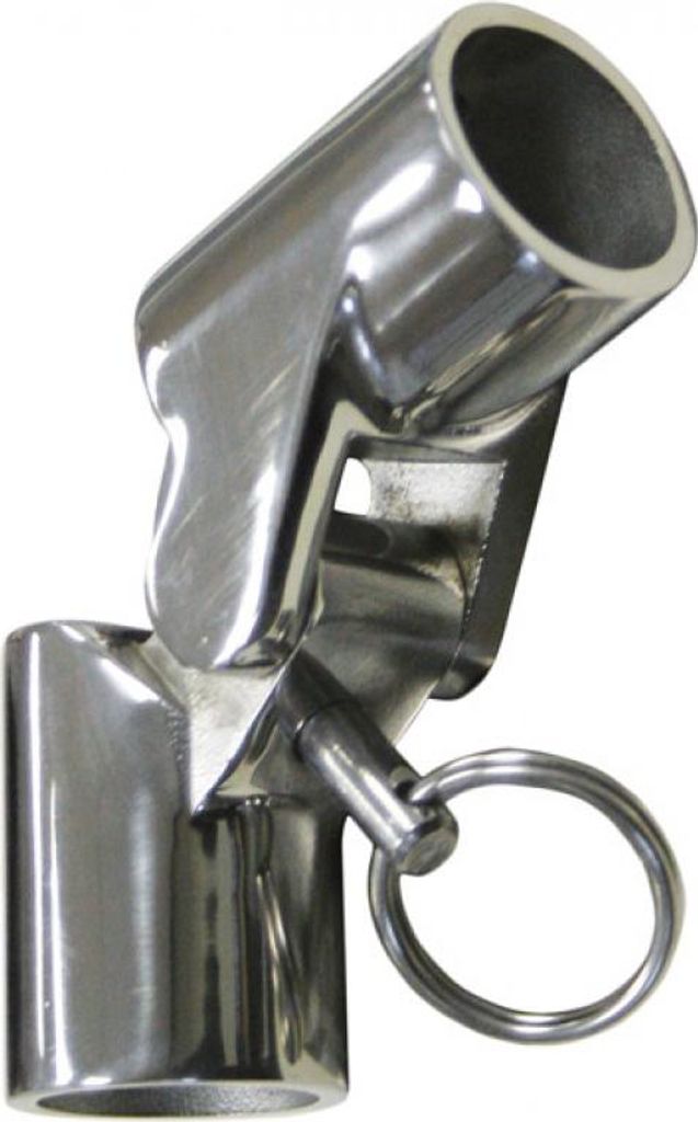 Bimini Gelenk mit Sicherungsstift für Rundrohr Ø 22 mm Edelstahl V4A