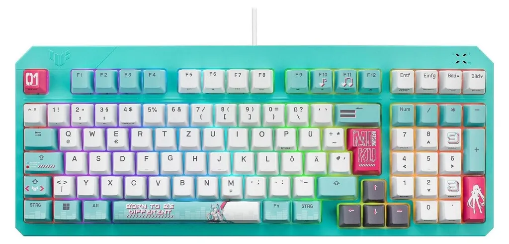 Clavier Compact Durable ASUS TUF K3 Gen II Edition Hatsune Miku Gamer
