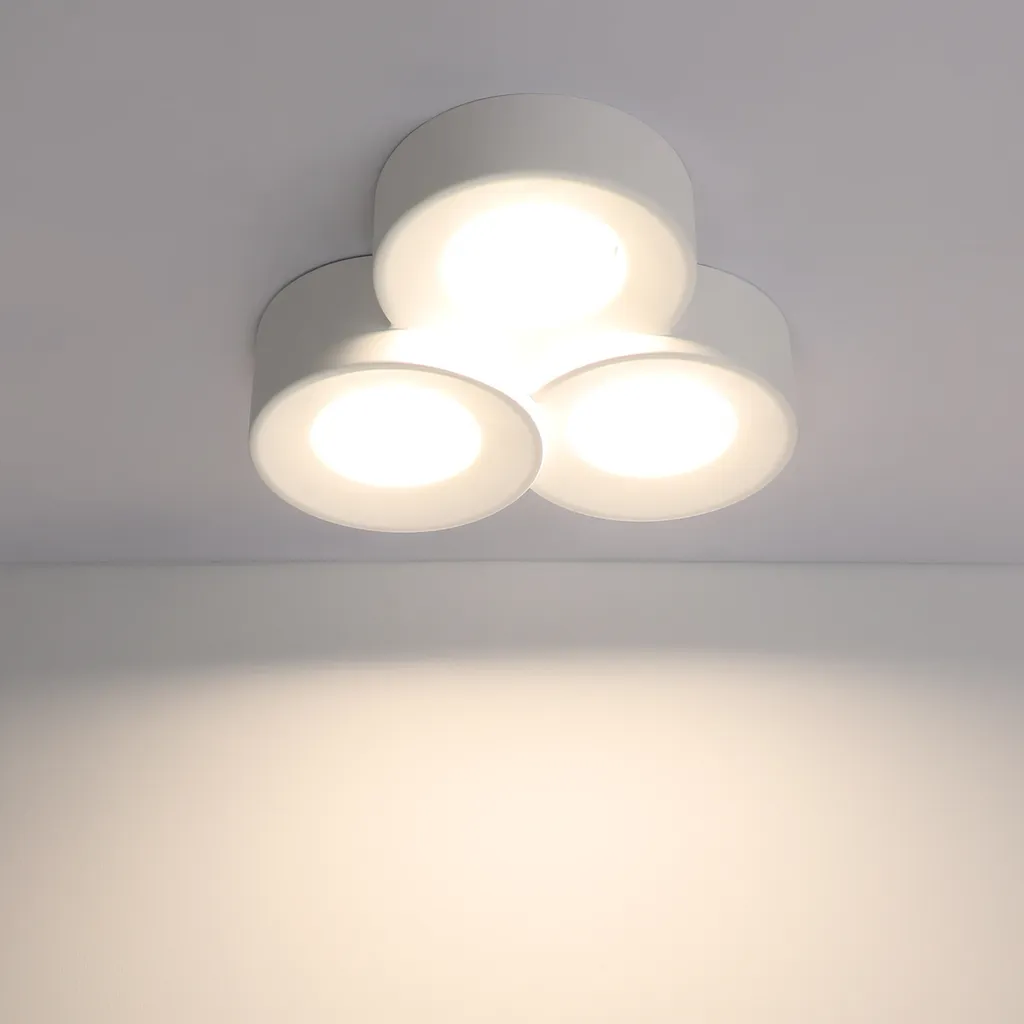 Plafoniera Moderna ZMH Bianca 3 Fiamme GX53 - Illuminazione Design