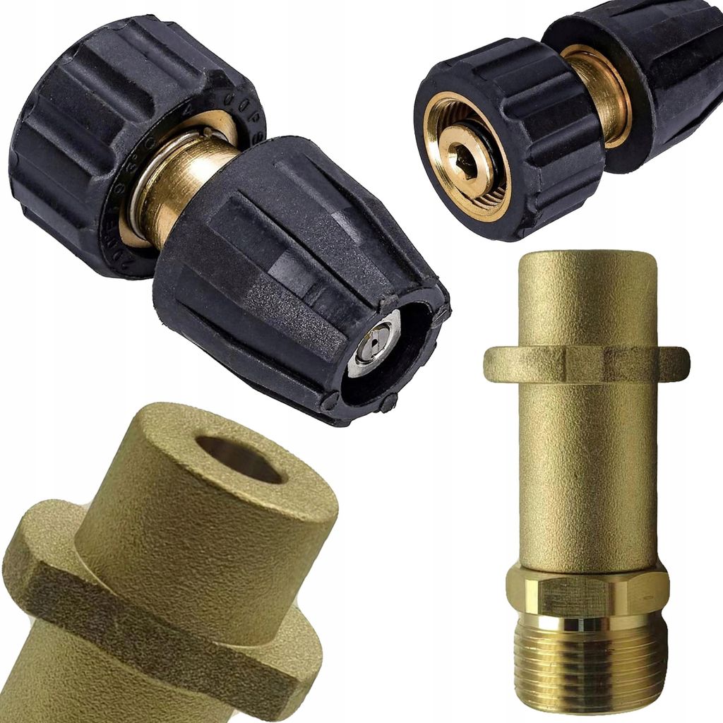 Mini Hochdrucklanze M22 Ersatzteil Set – Flachstrahldüse + Adapter Bayonet | 20 cm | bis 200 bar | kompatibel mit Kärcher K2–K7, HD, HDS