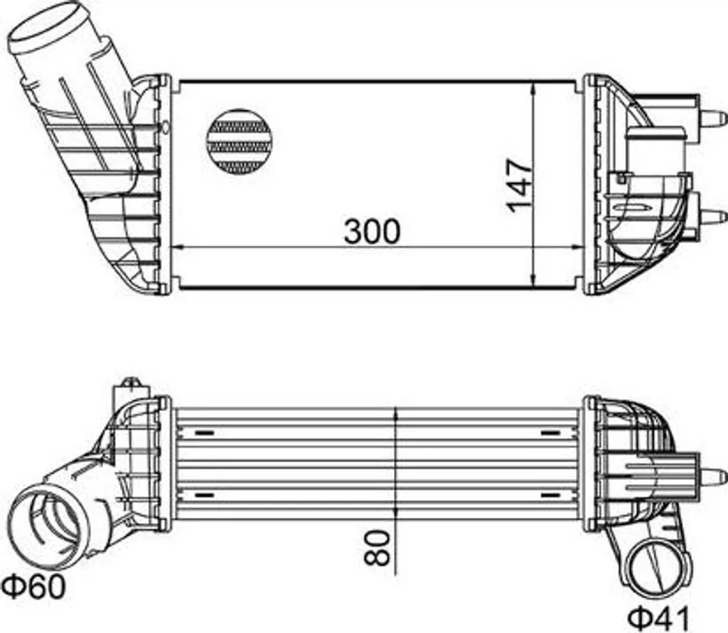 Intercooler échangeur d'air turbo OE 0384P8 compatible Peugeot 3008 5008