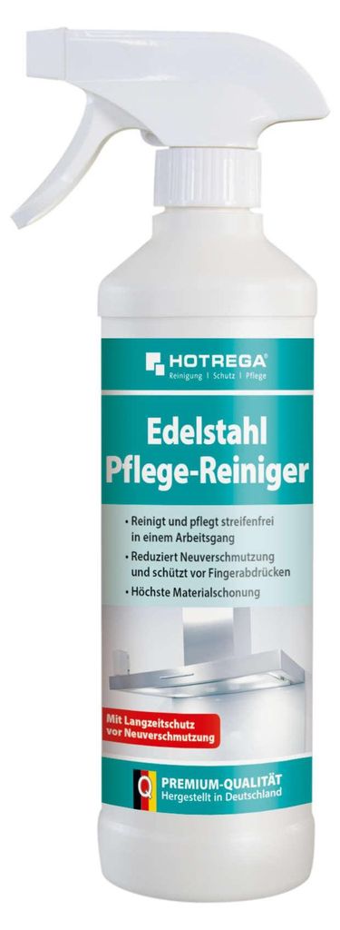 HOTREGA Edelstahl-Pflege-Reiniger 500 ml, Chromreiniger, Alureiniger, Edelstahlreiniger