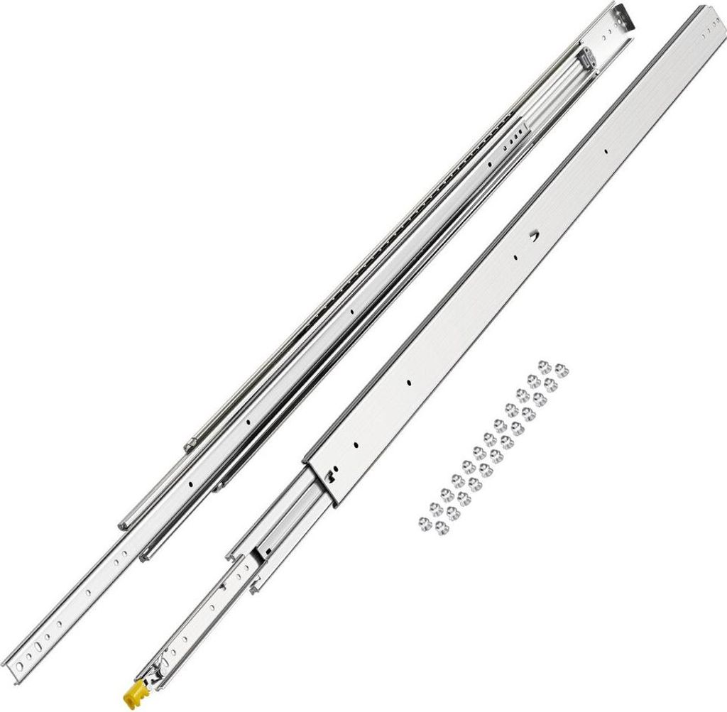 1 Paar 16-60 in Soft-Close-Schubladenführungen Kugellager Vollauszug