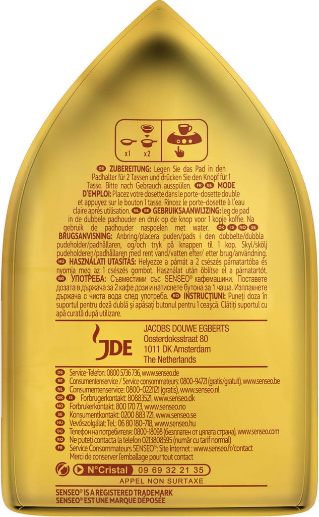 SENSEO Pads Typ Café Latte Vanilla Senseopads 40 Getränke Produktbild 6