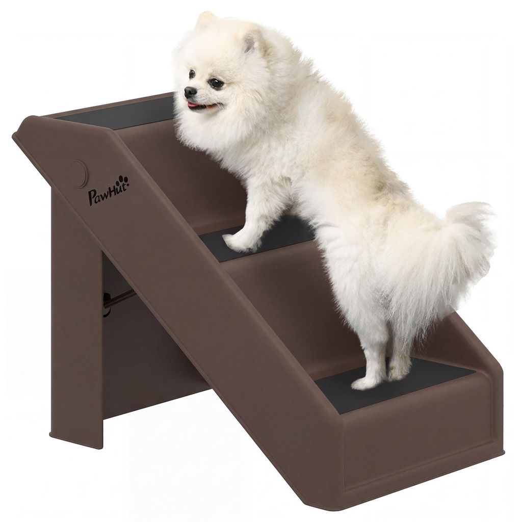 PawHut Hundetreppe 3 Stufen 36,5 cm Hoch Haustiertreppe für Produktbild 