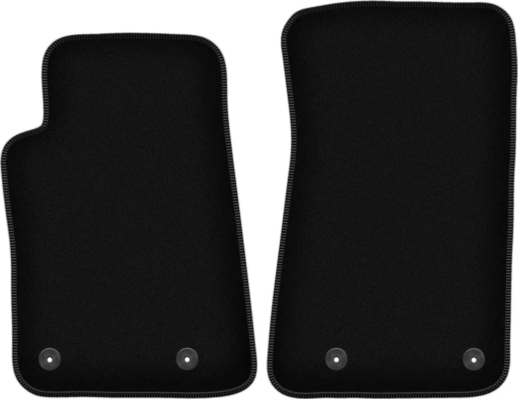 Wielganizator Tappetini anteriori in velluto per Chevrolet Camaro V (2006-2015, 0) neri, set 2 pz, con fissaggi