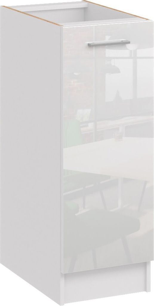 Roe Furniture | Küchenunterschrank 40 cm - Weiß - Weiß Glänzend - Platzsparend und Vielseitig - Ohne Arbeitsplatte - Unterschränke Küche - D40
