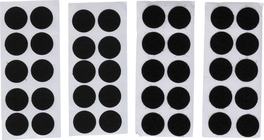 Klettpunkte | selbstklebend | schwarz | 40-tlg.