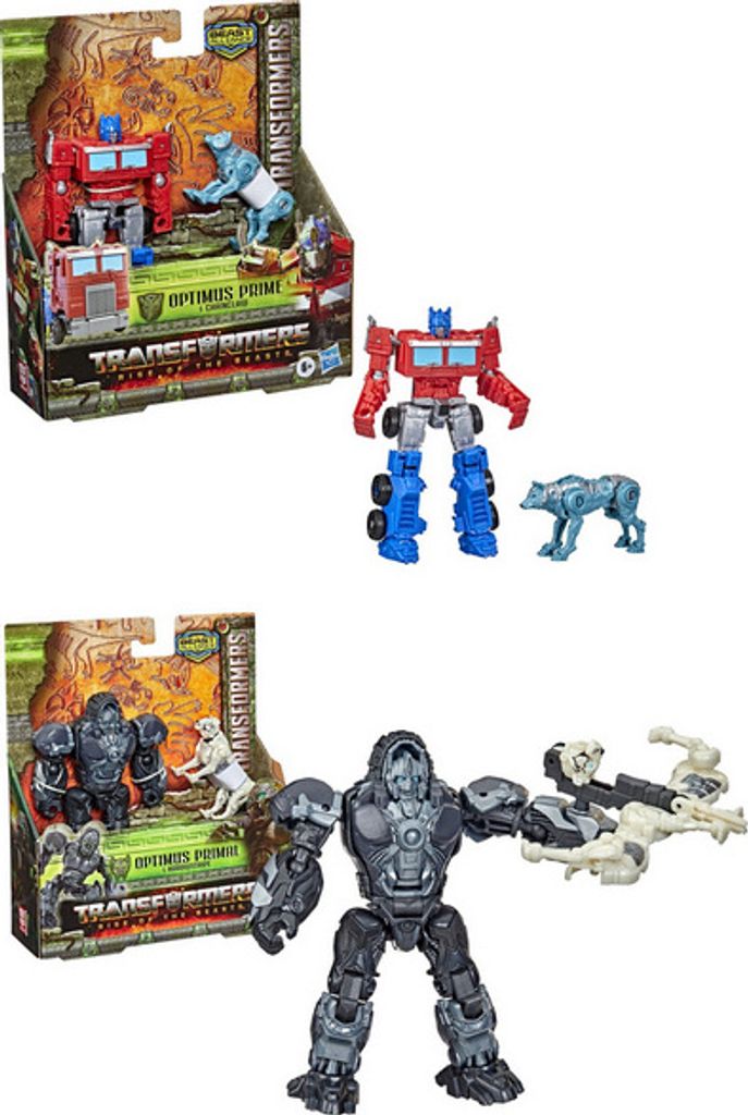 Hasbro -Transformatoren Aufstieg der Bestien Weaponizer Actionfiguren Optimus Prime ChincClaw