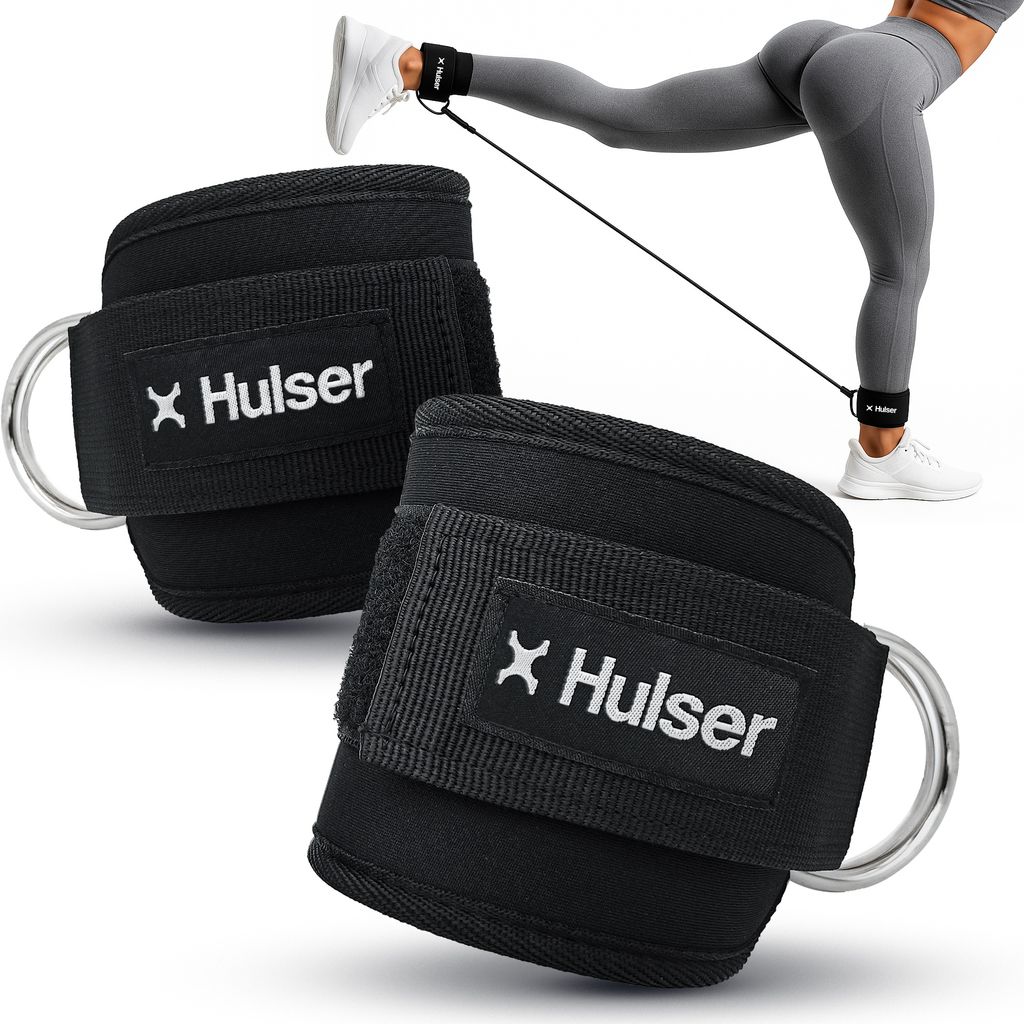 Hulser Fußschlaufen – 2 Stück – Schwarz – Ankle Straps für Produktbild 