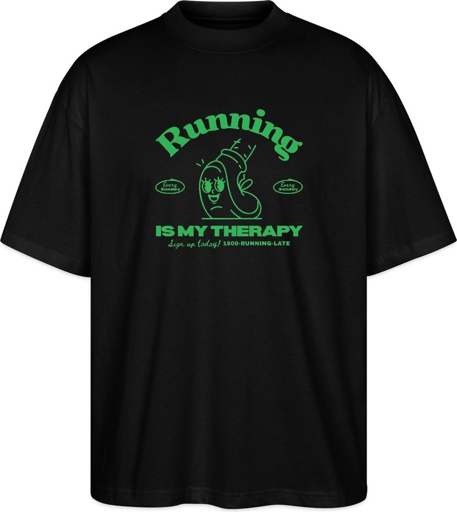 Spreadshirt Running Club Design Oversize Uni T-Shirt, 3XL, Schwarz
