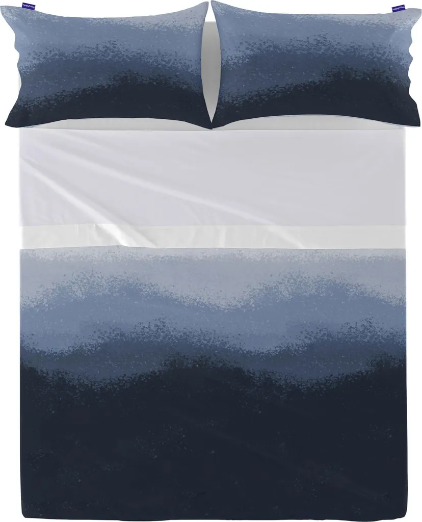 Drap plat blanc 260x270 cm HappyFriday Nightfall pour grand lit double