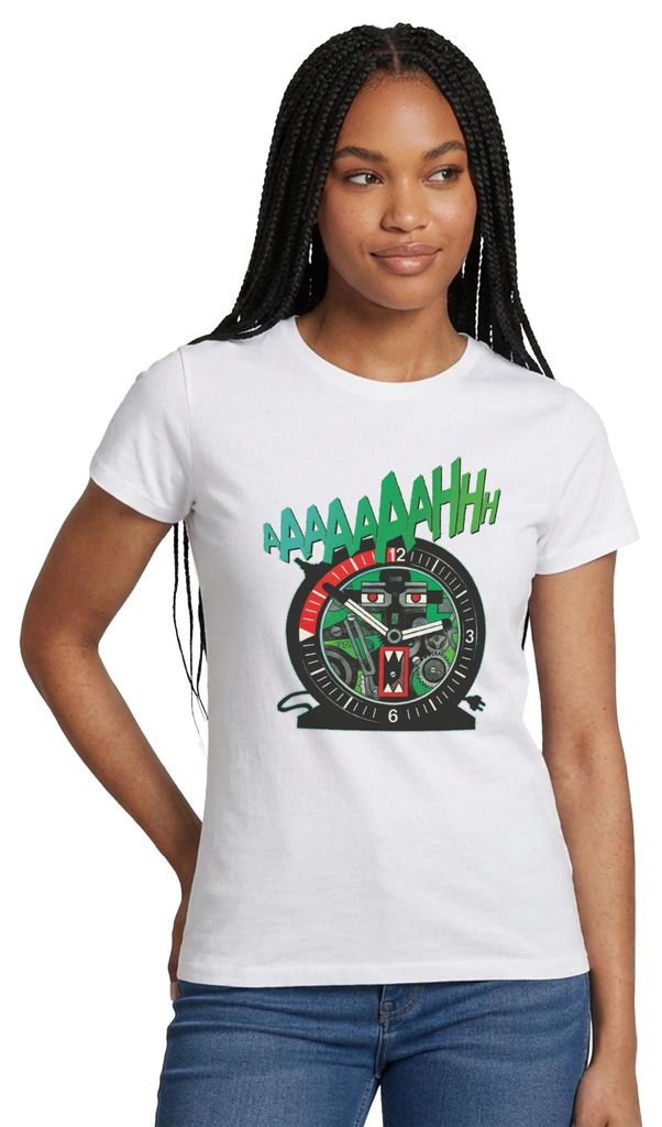 Spreadshirt Die Drei Fragezeichen Und Der Seltsame Wecker Frauen T-Shirt, XXL, Weiß