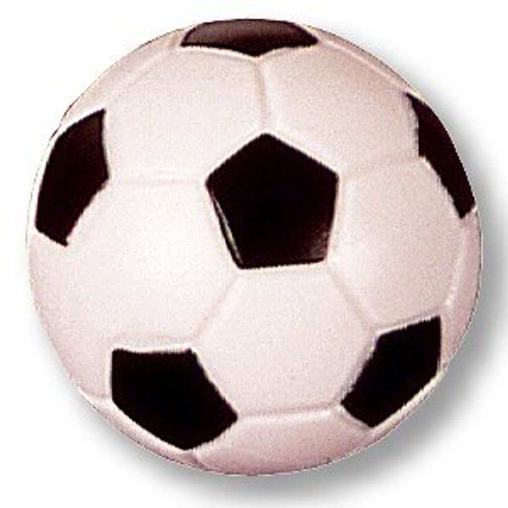 Kickerball Fussball, schwarz-weiss Produktbild 