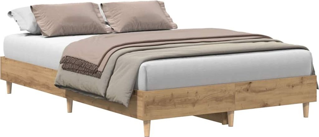 Bettgestell ohne Matratze Artisan-Eiche 140x190cm Holzwerkstoff