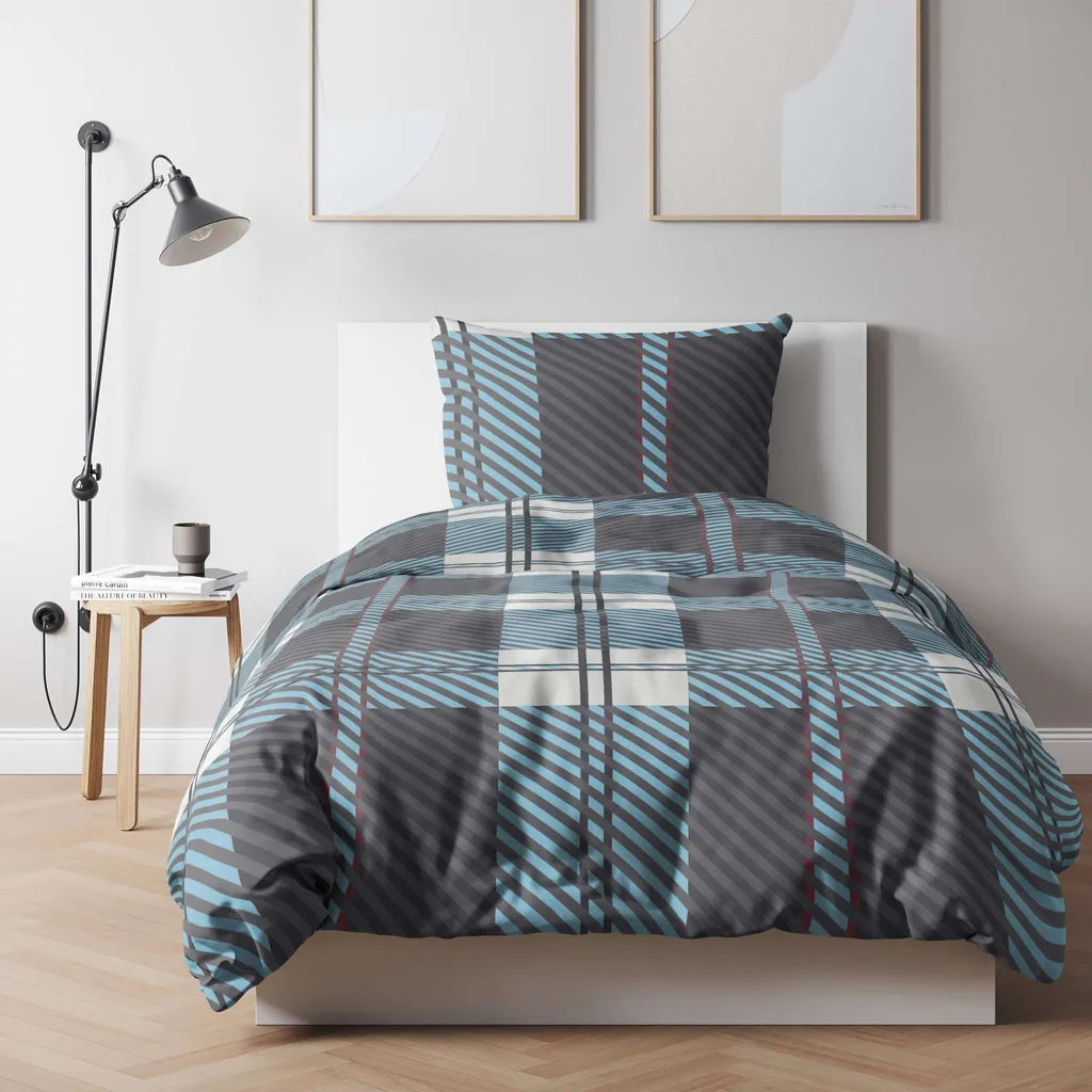 Set Letto ETÉREA Blu 200x220cm: Design Blockberry e Comfort Cotone - 3