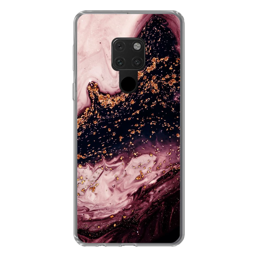 MuchoWow Handyhülle Schutzhülle Hülle für Huawei P40 Lite Marmor - Natursteine - Mineralien Silikon Softcase Handy Hülle - Handy
