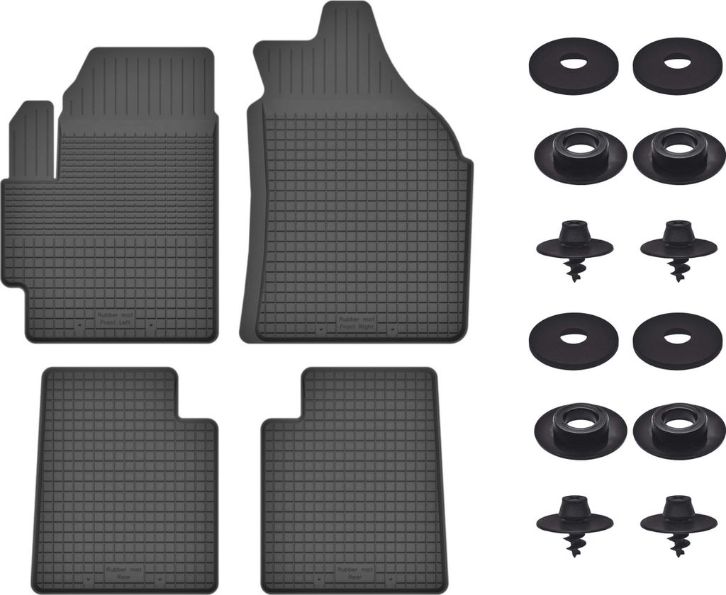 Gummimatten Mit Stoppern Für: Daihatsu Sirion Iii M300 (2004-2010) Schwarz Set