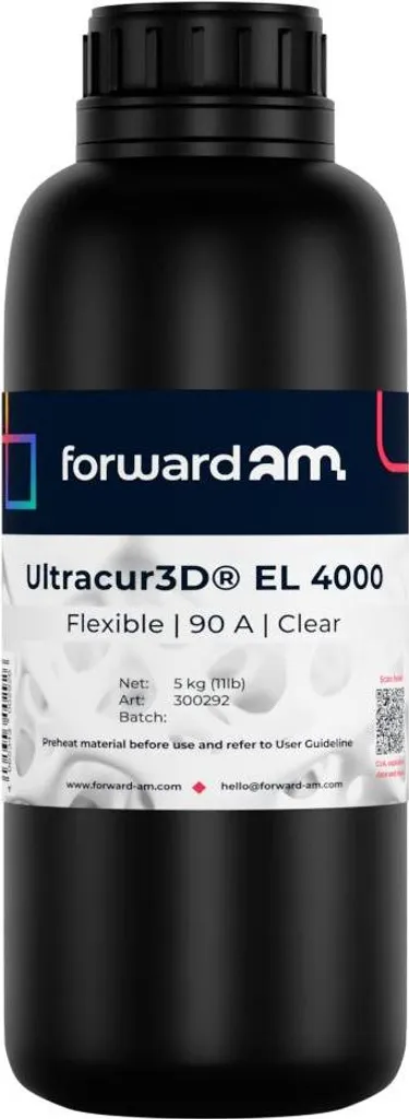 Résine 3D Élastique EL 4000 Ultracur3D 1 kg : Fini les Pièces Cassantes
