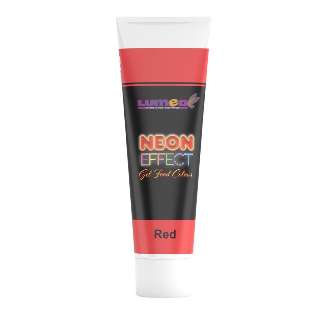 Gel-Lebensmittelfarbe mit Neon-Effekt Neon-Rot, 30g – Intensiv & mischbar für Fondant, Marzipan, Cremes & mehr