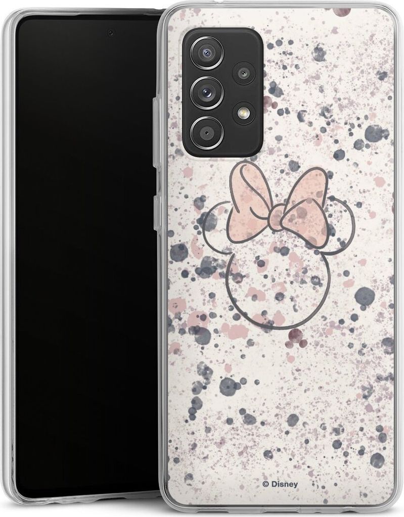 DeinDesign Handyhülle für Samsung Galaxy A52 5G Silikon Hülle Case Smartphone Schutzhülle Disney Minnie Mouse Wasserfarbe
