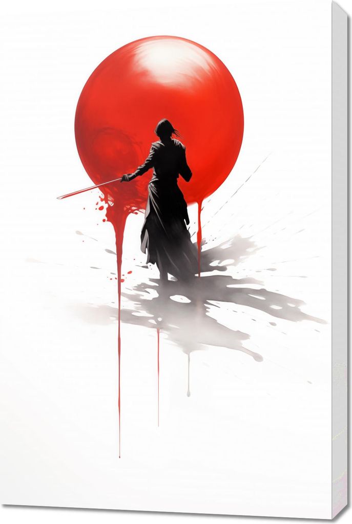 Bild 60x90cm Einsamer Samurai