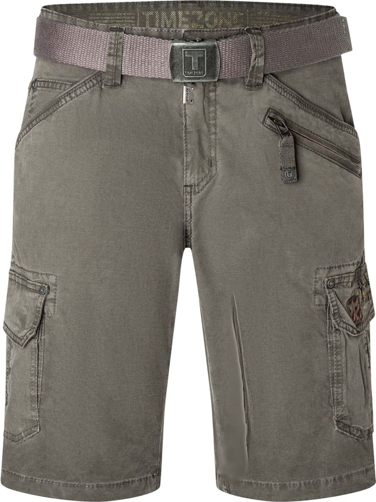 Timezone Cargo Jeans Shorts mit Gürtel und Festem Stoff Größe: 29W