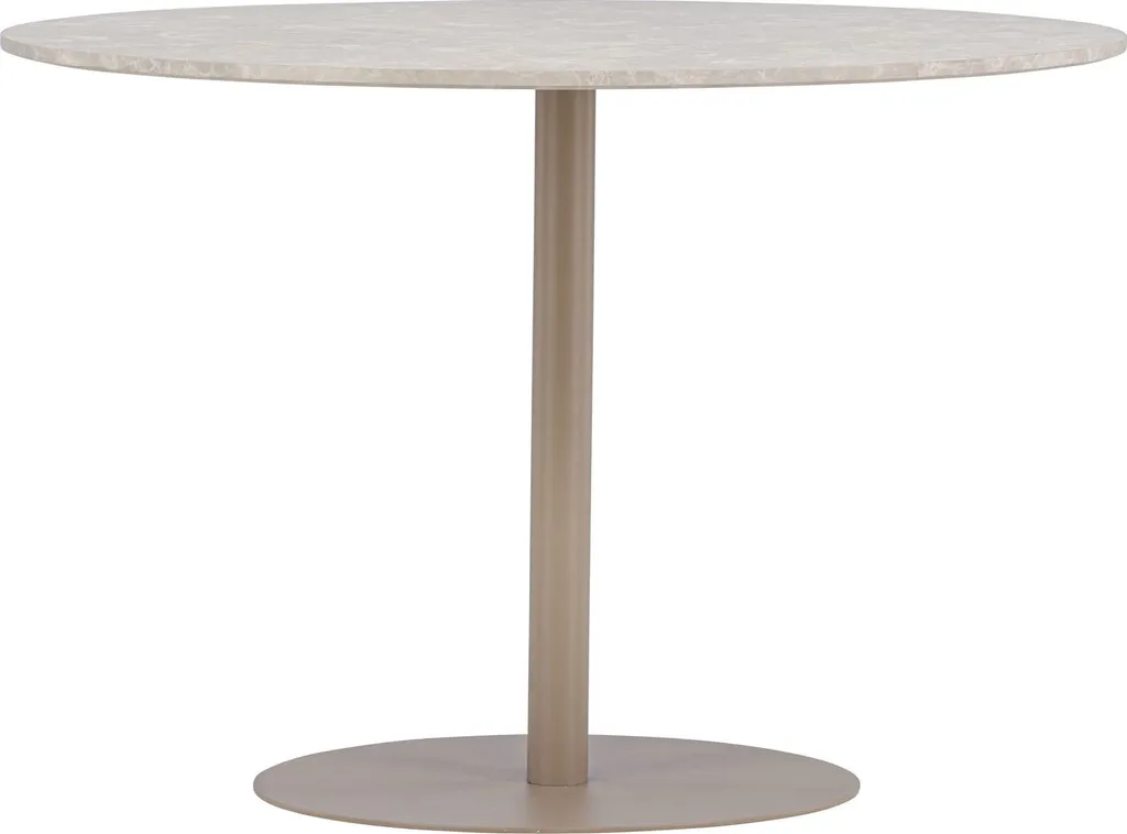 Table de salle à manger Lycke Ø110 cm beige : le design scandinave épuré