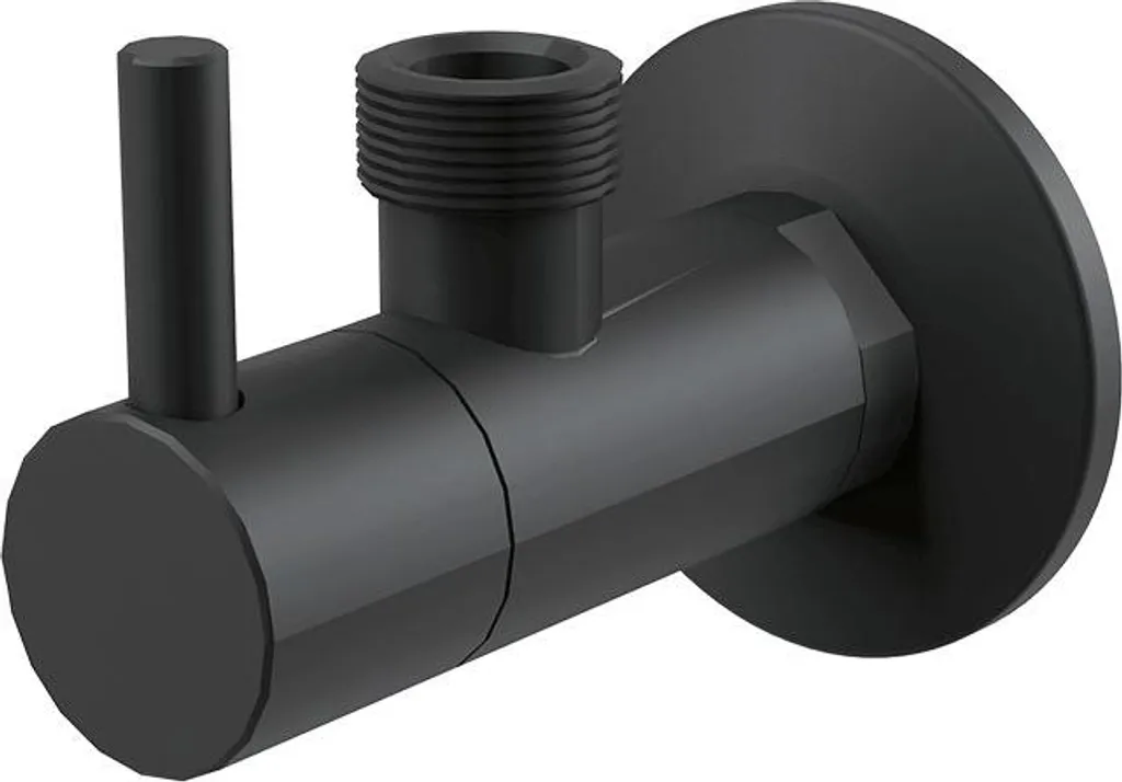 Robinet d'équerre noir mat Alcadrain : finissez-en avec le calcaire ARV003