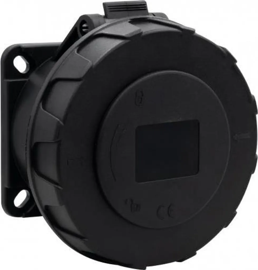 Presa diritta 32A/5P 380V-415V /FE/ IP67 nera F7.0172