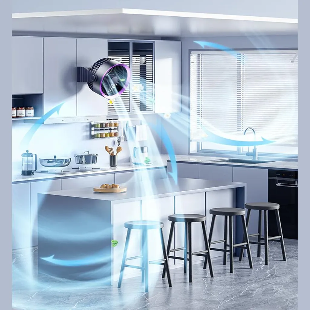 Ventilateur circulateur d'air multidirectionnel violet pour la maison - 4