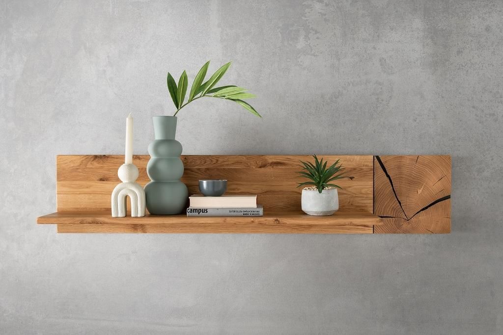 Wandboard 124cm 'Danzig II' Wildeiche massiv Produktbild 