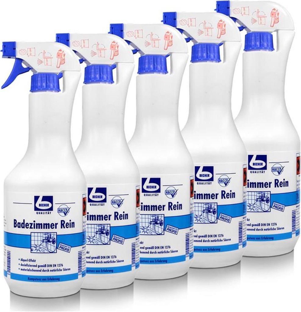 Dr. Becher Badezimmer Rein mit Abperl-Effekt 1L (5er Pack) Produktbild 1
