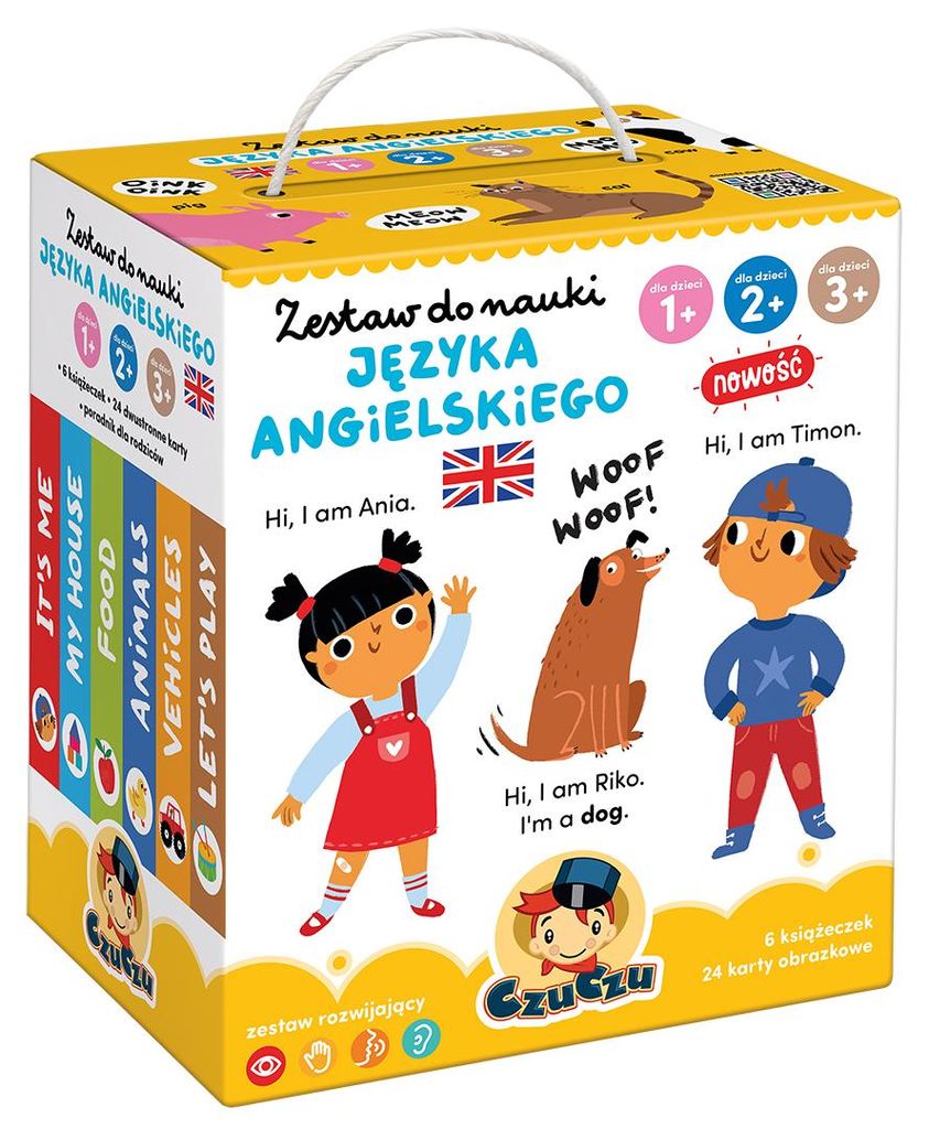 Zestaw do nauki j.angielskiego dla dzieci 1, 2, 3