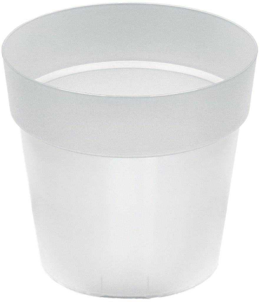 Transparenter Pflanztopf rund 13,9 cm aus Kunststoff, Anzuchttopf für Kräuter & Setzlinge