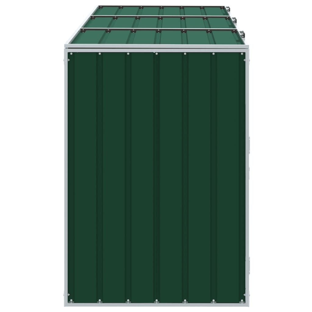 vidaXL Odpadkový box na 3 tony zelený 216x81x115 cm oceľ Obrázok produktu 1