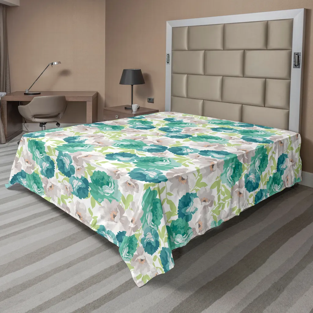 Lenzuolo Matrimoniale ABAKUHAUS Rose Pastello - Morbido 260x228