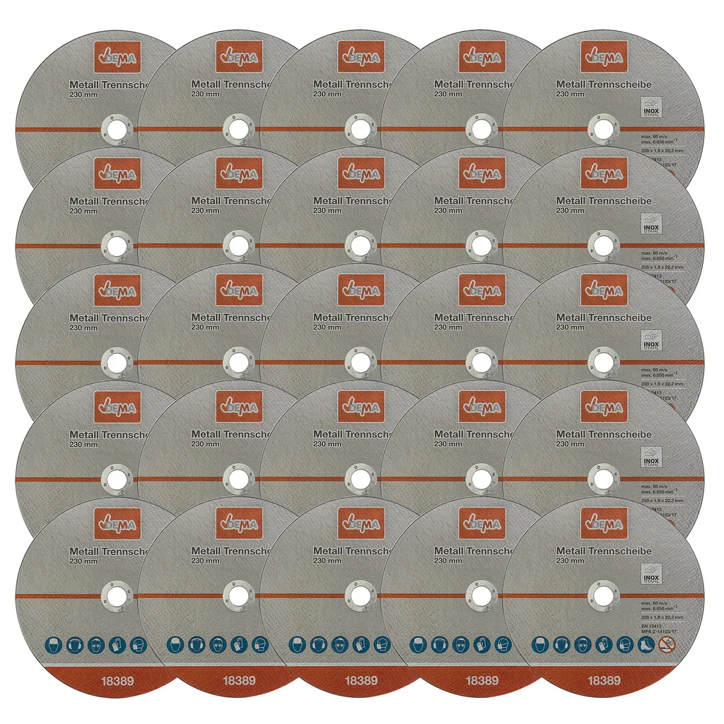 Disque à tronçonner le métal 230 mm / 1,9 mm haute endurance (pack 25)