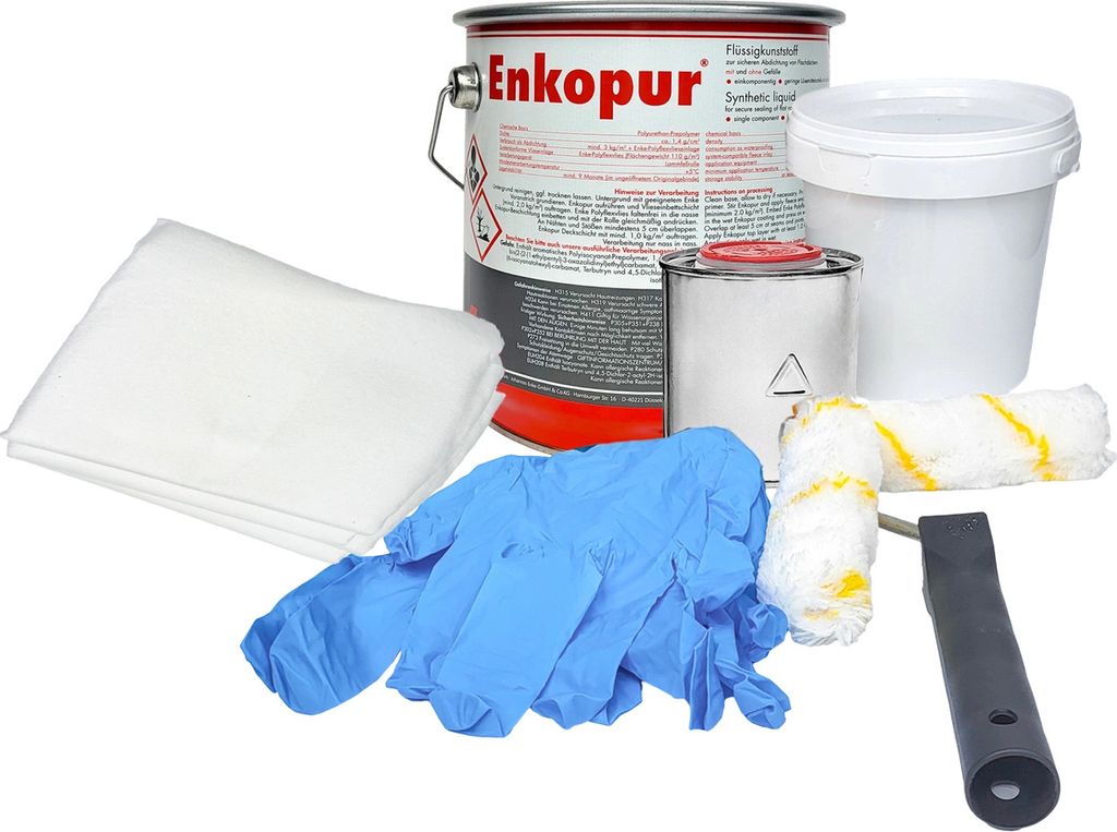 Enke Enkopur Mini-Starterkit Dachabdichtung Dachabdichtungsset mit 9 Teilen