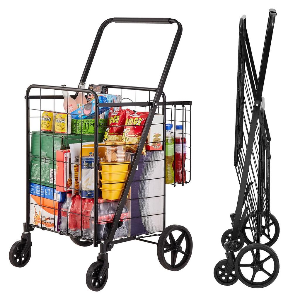 Carrito de compra VEVOR, plegable, con capacidad de 50 kg, Imagen del producto 