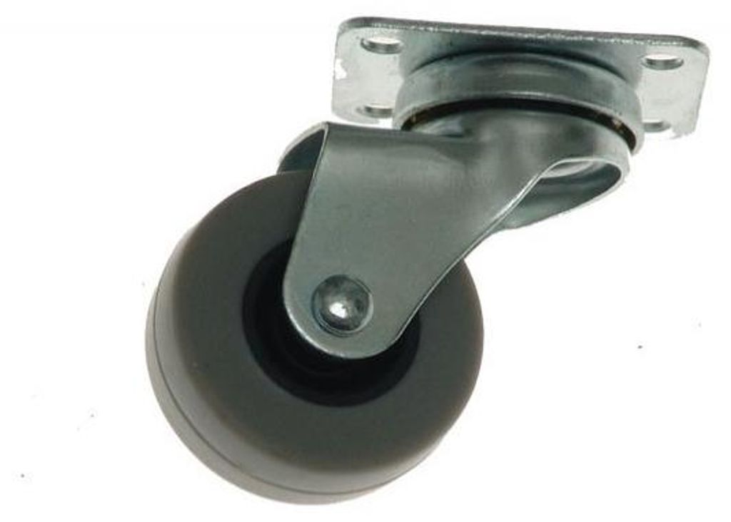 2502 Schwenkrolle 50 mm mit Platte, nylon-grau, Tragkraft 22 kg