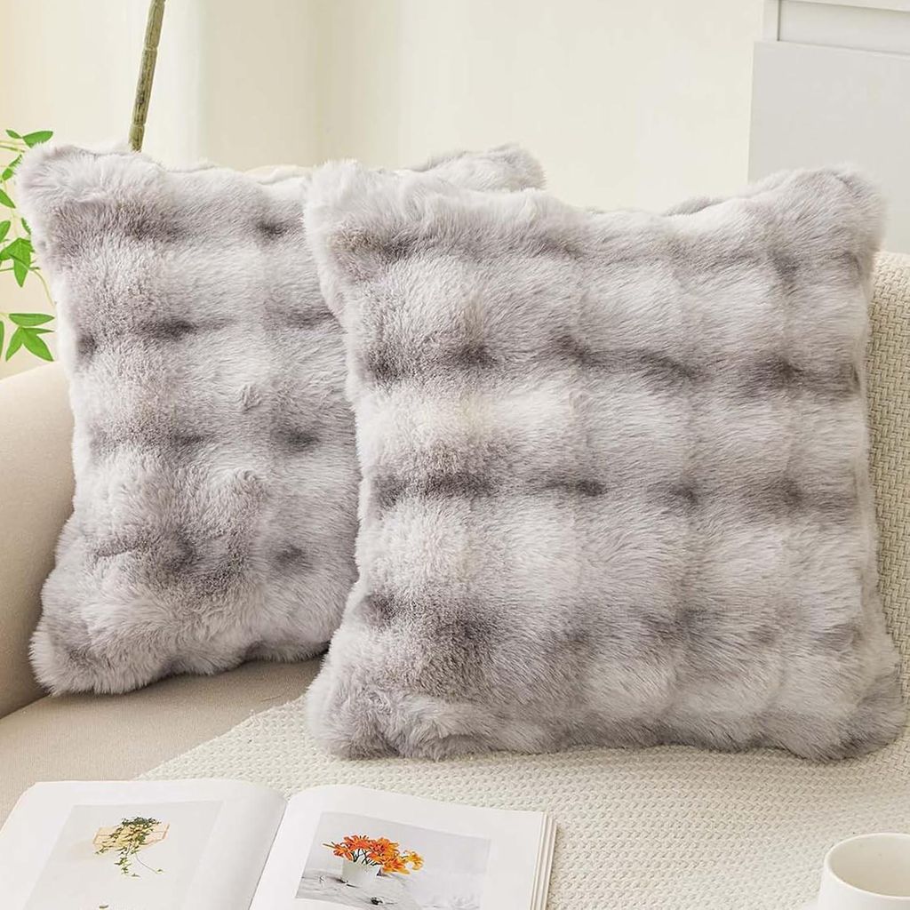 2er Set Kissenbezüge, Flauschig Plüsch Kissenbezüge,45x45cm Produktbild 