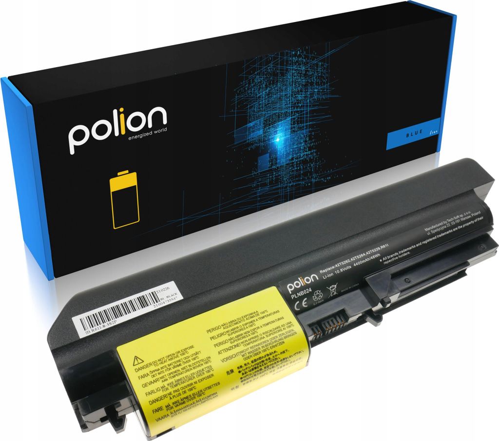 POLION batéria do notebooku Lenovo 4400 mAh Li-Ion R61 R400 Obrázok produktu 