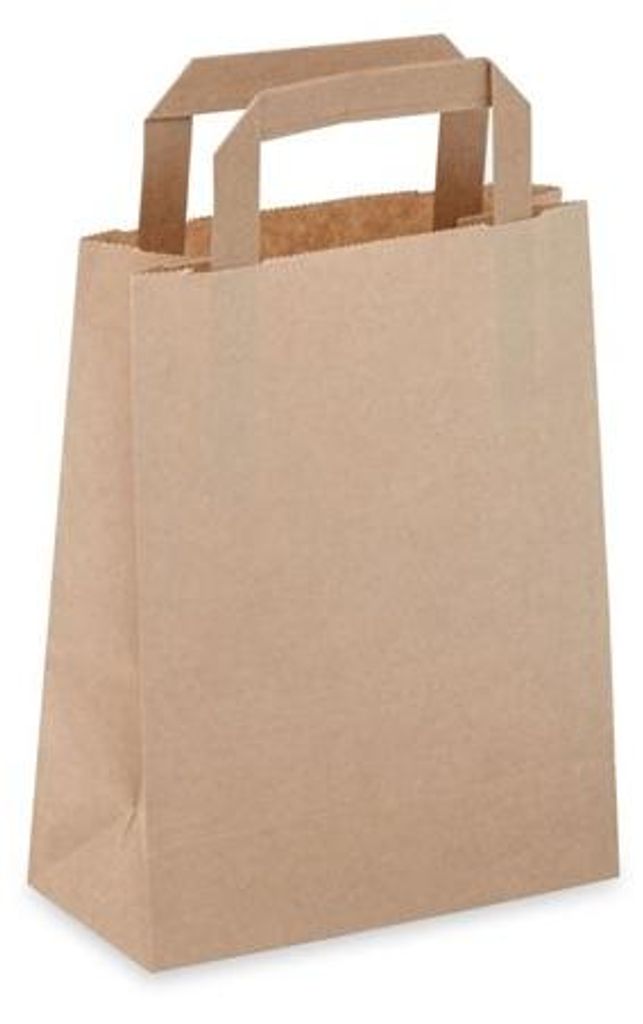 Paket Tasche 180x85x230 / Braun FLACHER Griff 10